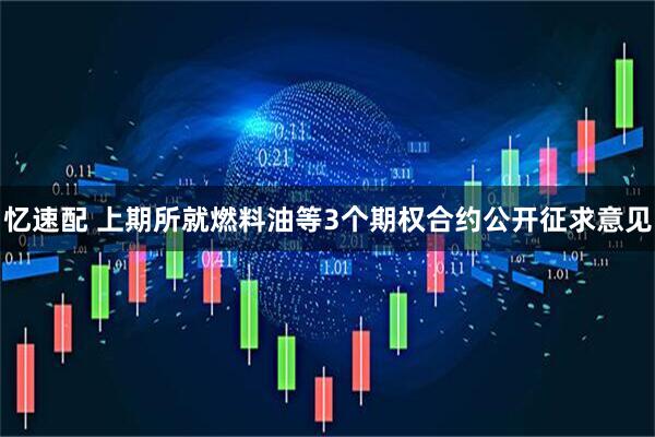 忆速配 上期所就燃料油等3个期权合约公开征求意见