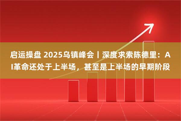 启运操盘 2025乌镇峰会丨深度求索陈德里：AI革命还处于上半场，甚至是上半场的早期阶段